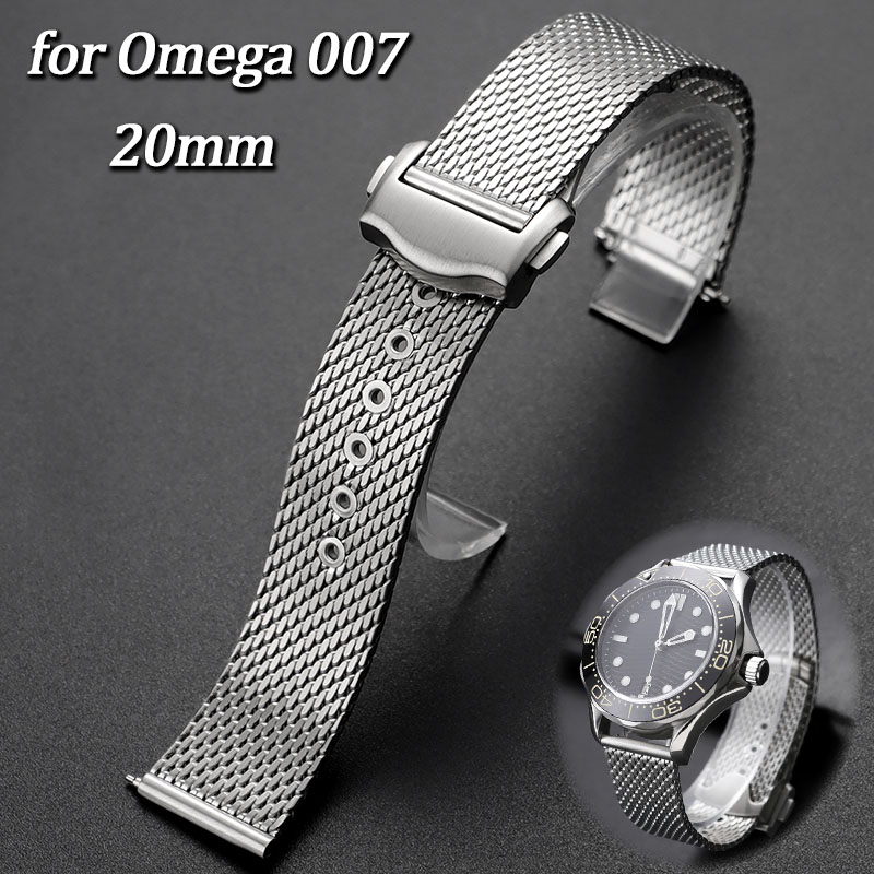 Omega Watch Seamaster - Bracelet de montre en maille d'acier