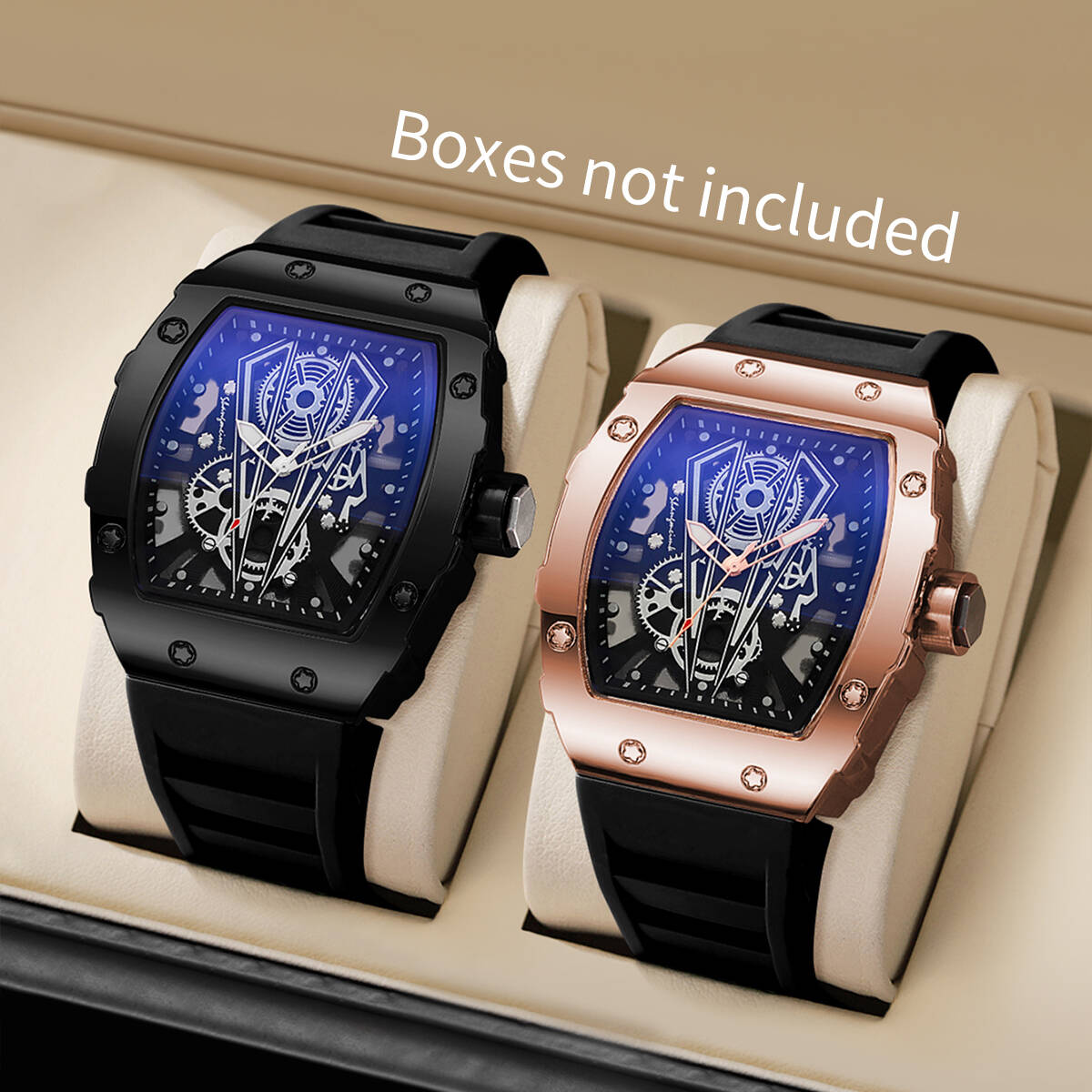 Luxury Watch Organizer For Men - 1/2 pièces de luxe grand cadran