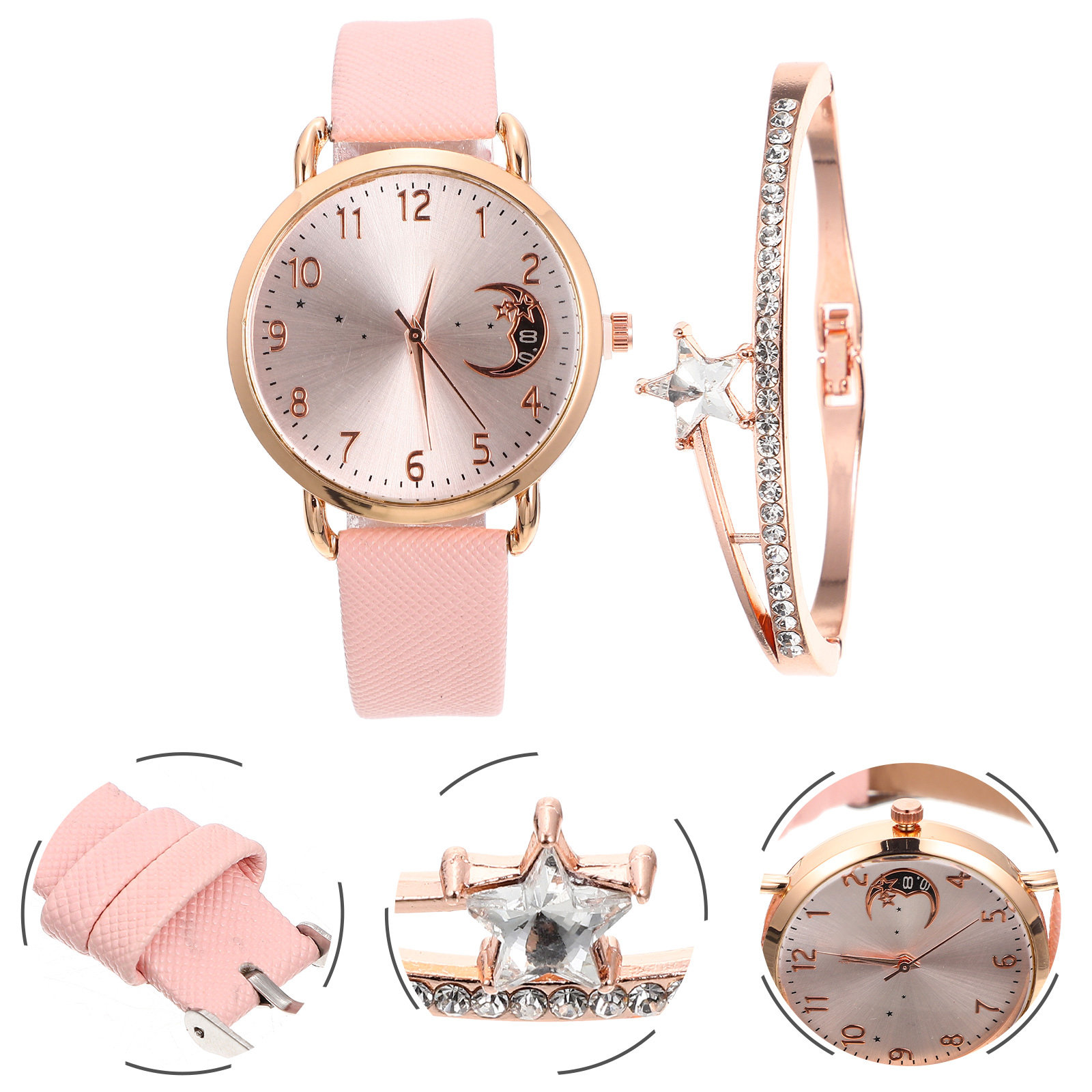 Luxury Watch White - Ensemble de montre et bracelet pour