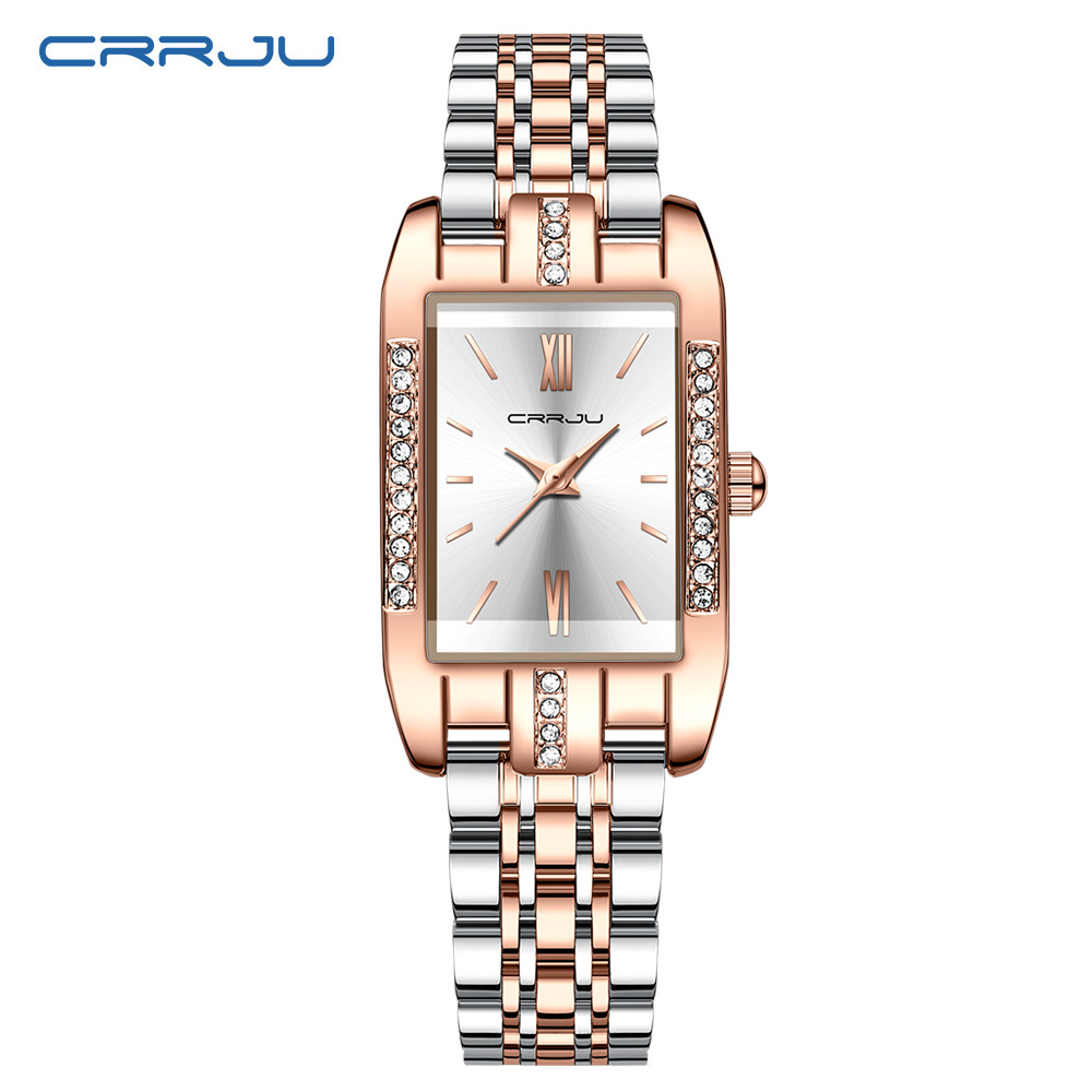 Luxury Watch Lady - CRRJU montre carrée de luxe pour