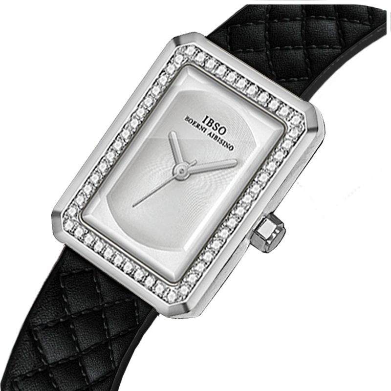 Luxury Watch Black - Mode cuir femme montre rectangulaire doré