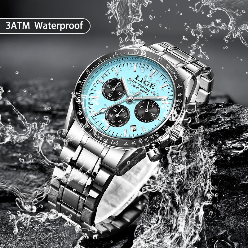 Montre-bracelet LIGE pour homm - Luxury Watch Organizer For Men avis et prix