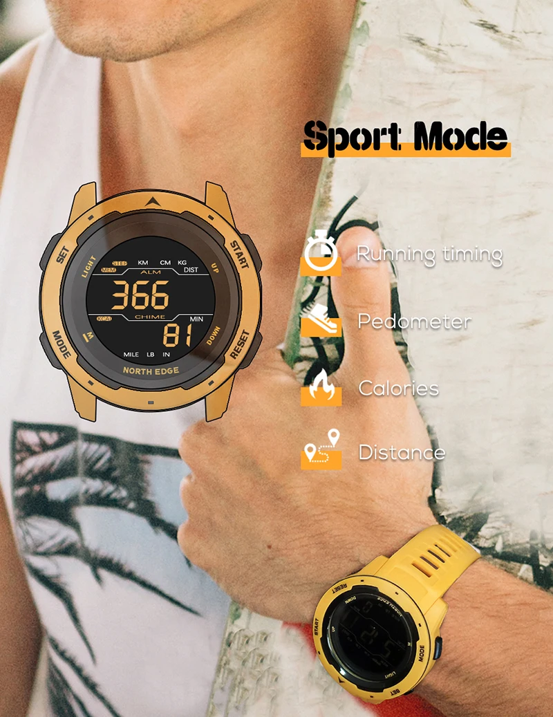 NORTH EDGE Mars Montre de spor - Field Watch Military avis et prix