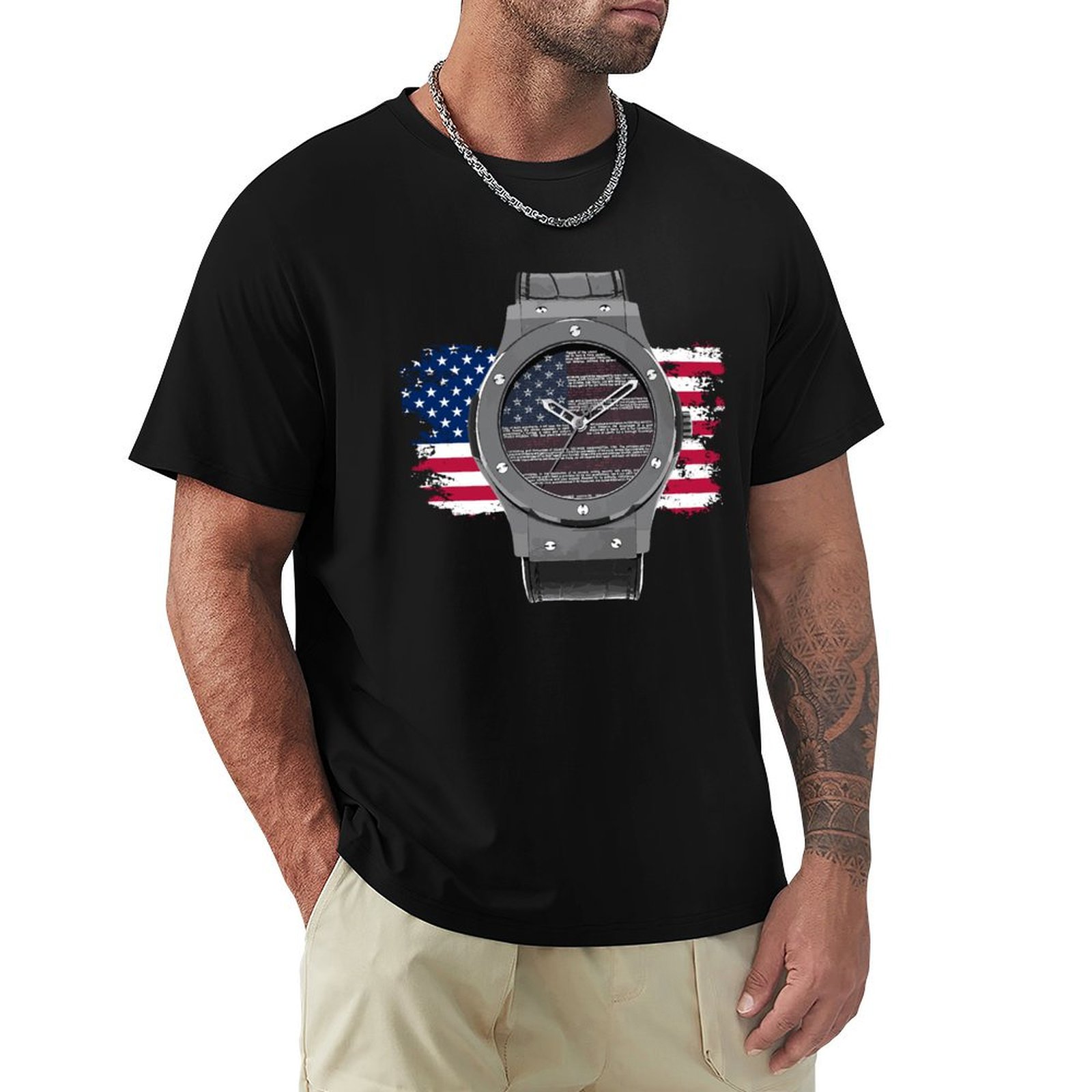 T-shirt décontracté Halloween  - Luxury Watch Drawing avis et prix
