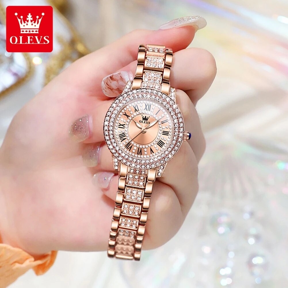 OLEVS 9943 luxe tout diamant m - Luxury Watch Lady avis et prix