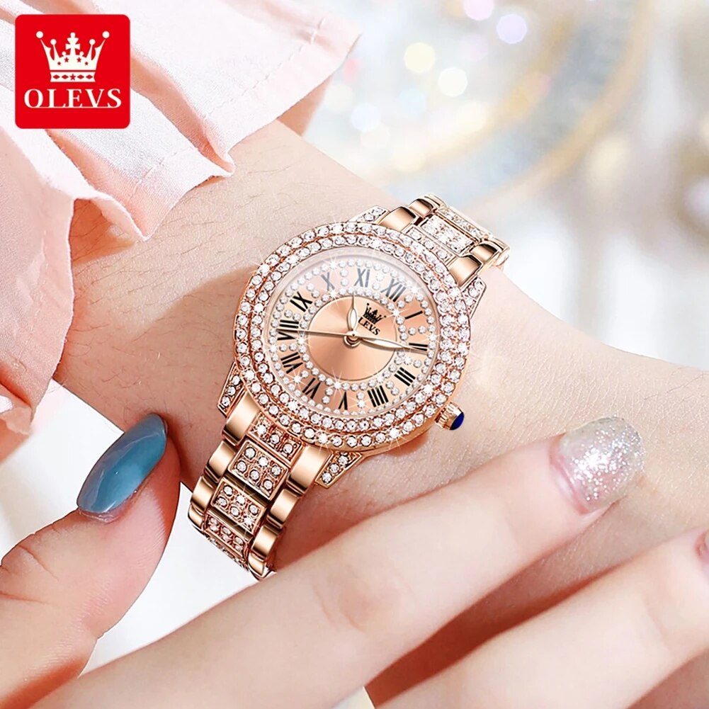 OLEVS 9943 luxe tout diamant m - Luxury Watch Lady avis et prix