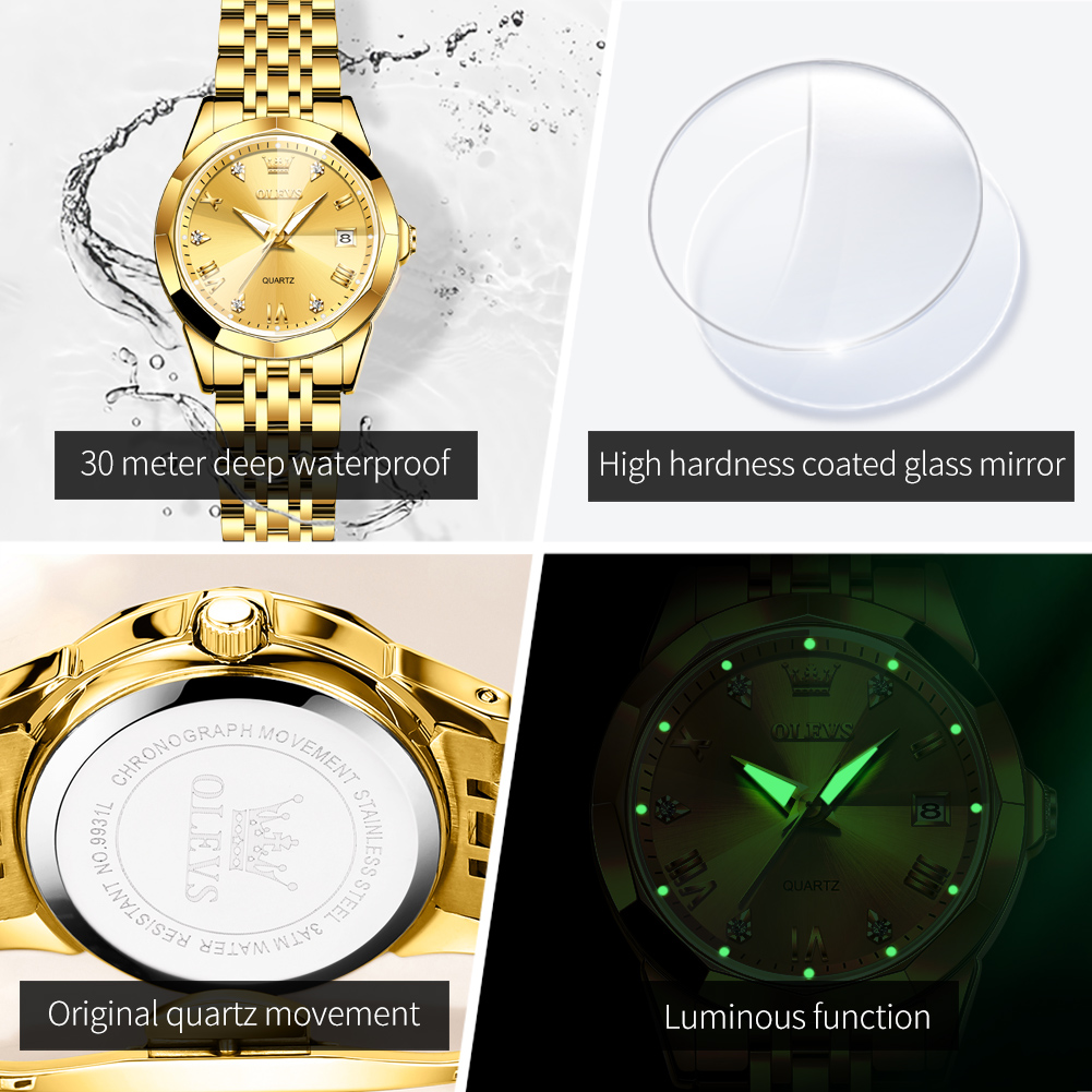 OLEVS mode montre dorée pour f - Luxury Watch Lady avis et prix
