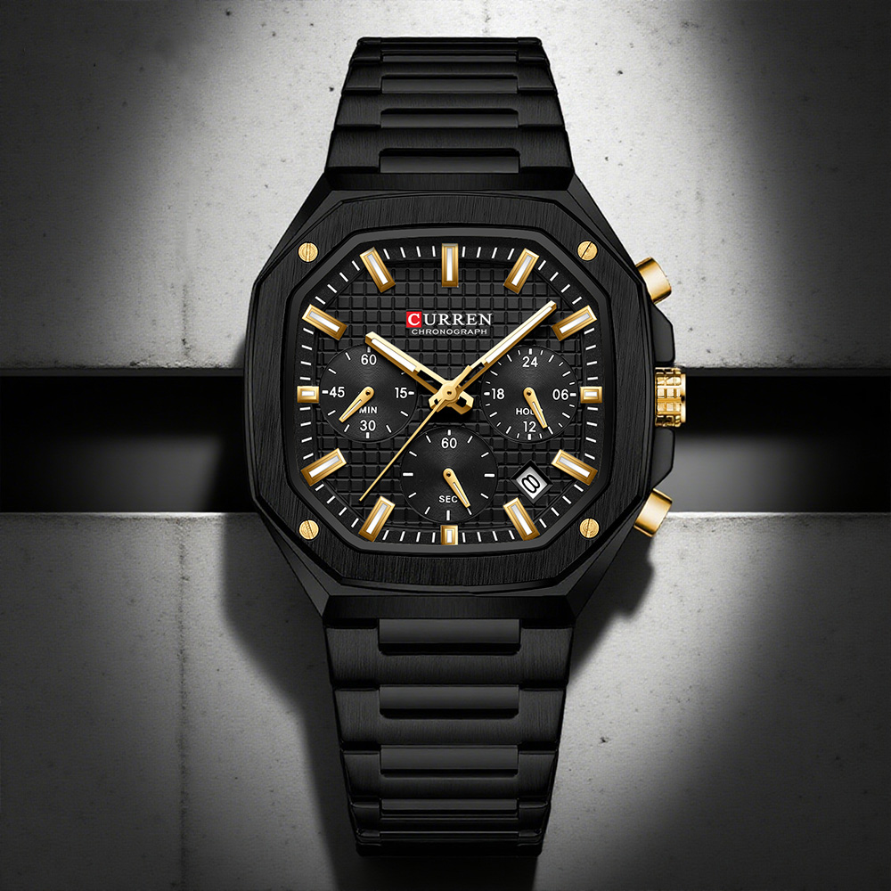 CURREN montre chronographe car - Luxury Watch Black avis et prix